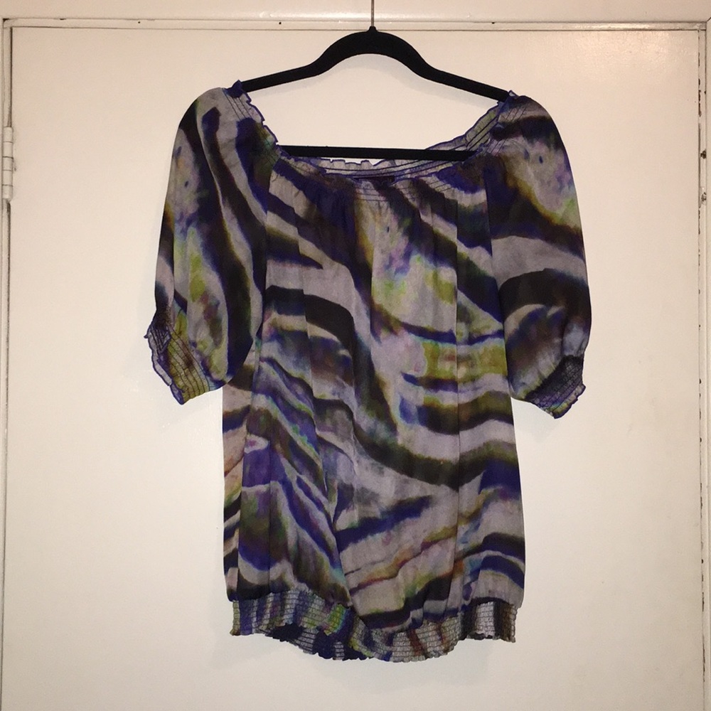 Sheer Tie Dye Blouse